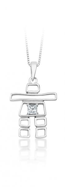 <em>10K Inuksuk Necklace with Princess Cut Diamond; 0.21 tw; $399 </em>