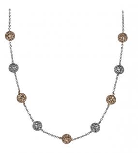 Dual-Tone Ball Necklace 