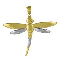 <em> 10K Bi-Colored Dragonfly Pendant; $166 </em>