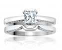 <em>14K Engagement Ring with Princess Cut Diamond; 0.55 ct, 0.72 tw; $2677</em>

<em>Wedding Band; 0.084 tw </em>